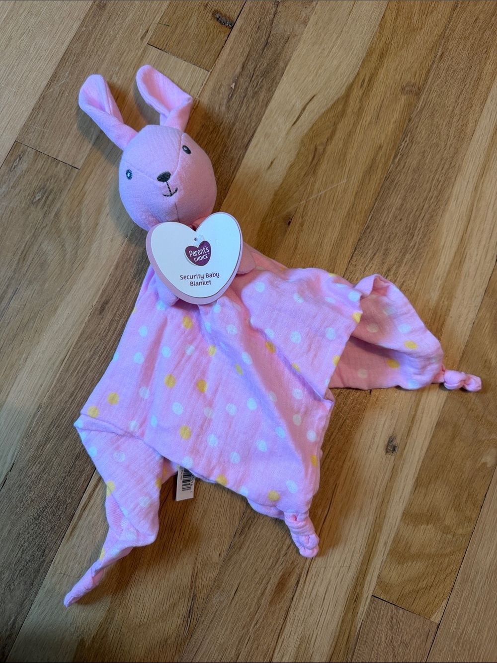 Parents' Choice Pink Bunny Security Blanket - Soft Comfort Lovey